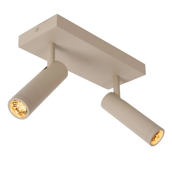 Lucide GRADO - Ceiling spotlight - 2xGU10 (MR11) - Taupe - detail 3